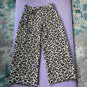 Maeve Anthropologie leopard pants
